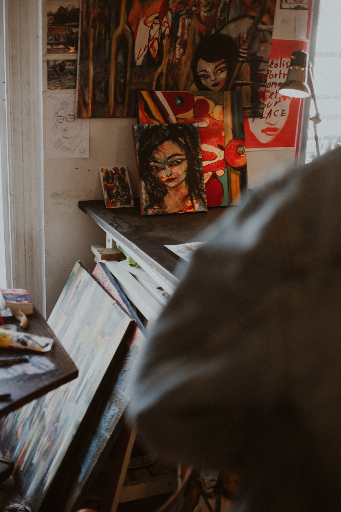 Paintings In An Art Workshop