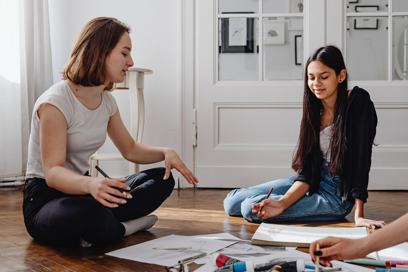 Two Women in an Art Workshop